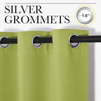 NICETOWN Fresh Green Blackout Curtains 120 inches Length - Image 2