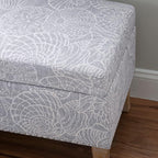 Linon Stone Upholstered Storage Stephanie Ottoman - Image 6