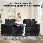 70in Corduroy Couch, Kidirect Sofa No Tool Assembly, Comfy Couches - Image 7