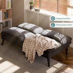Shintenchi Futon Sofa Bed, Foldable Small Velvet Couch Bed - Image 4