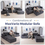 MAXYOYO 129.5" Modular Sectional Sofa Couch, U Shaped Modern Cloud Couch - Image 6
