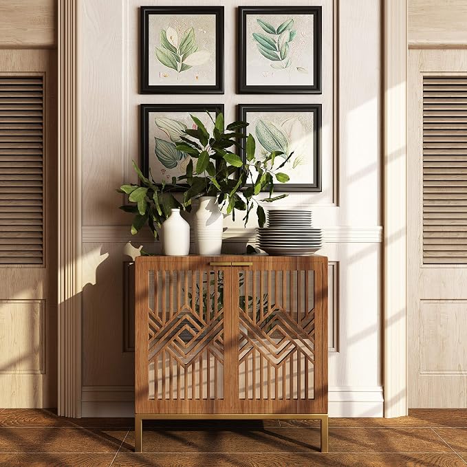 COZAYH 2 Door Accent Cabinet, Wood Sideboard Storage Furniture - Image 4