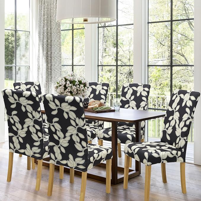 BIETYONE Stretch Dining Chair Covers Set of 4, Soft Removable Washable Kitchen - Image 2