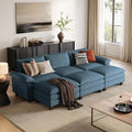 LINSY HOME 123" Modular Sectional Sofa, 3-Seat Corduroy Modern Cloud Couch by LINSYHOME