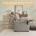 Auvsoce 65'' Chaise Lounge Chair Indoor, 3-in-1 Convertible Sofa Bed - Image 8