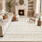 cotiled Boho 5x8 Area Rugs for Living Room: Soft Moroccan Washable Rug | Solve - Image 8