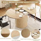 weselon 43"-59" Extendable Round to Oval Dining Table - Image 5
