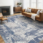 LOONGRUG 6x8 Area Rug Washable Neutral Modern Living Room Rugs Navy Grey | by LOONGRUG