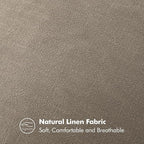 MIULEE Decorative Linen Pillow Covers 18x18 Inch Tan Taupe | Boho Farmhouse​ - Image 4
