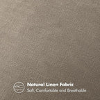 MIULEE Decorative Linen Pillow Covers 20x20 Inch Tan Taupe | Boho Farmhouse​ - Image 4