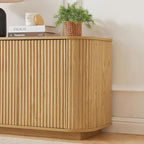 Fluted TV Stand for TVs Up to 75 Inch, Mid Century Modern TV Console for Living - Image 7