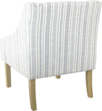 HomePop Swoop Arm Accent Chair, Ivory Stripe - Image 8
