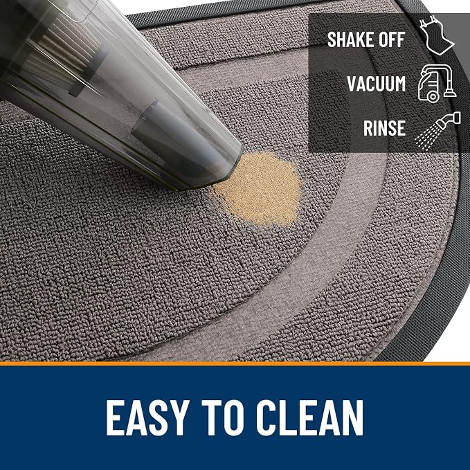 OLANLY Half Circle Front Door Mat Outside 59x34 All-Season Rubber Doormat | - Image 5