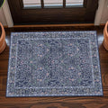 2x3 Area Rug Washable Entry Rug, Vintage Floral Thin Rug by Unknown