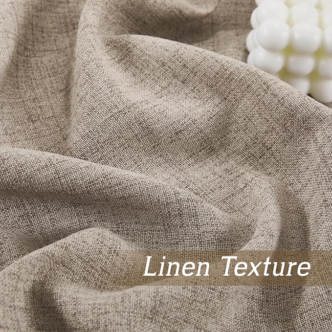 RYB HOME Farmhouse Boho Linen Sheer Curtains 90 inches Long - Image 4