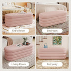 Busaurus Storage Ottoman Bench 49.2 Inch Upholstered Fabric Storage Bench - Image 7