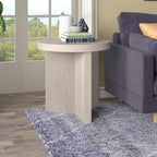 Henn&Hart 22" Fluted Scandinavian Round End Table, Ribbed Side Table, Nightstand - Image 4