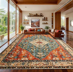SERISSA 10x14 Washable Non Slip Boho Area Rug by SERISSAHomeDecorCollection