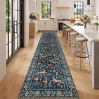 DUKINO 2.6x12 Hallway Runner Rug, Washable Animal Rug Non Slip, Stain Resistant - Image 3