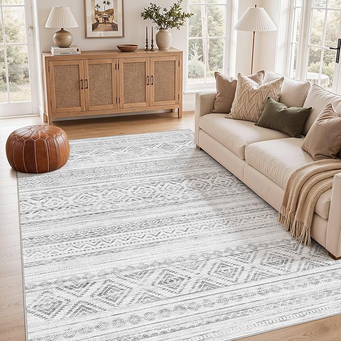 cotiled Boho 5x7 Area Rugs for Living Room: Soft Moroccan Washable Rug | Solve by COTILED