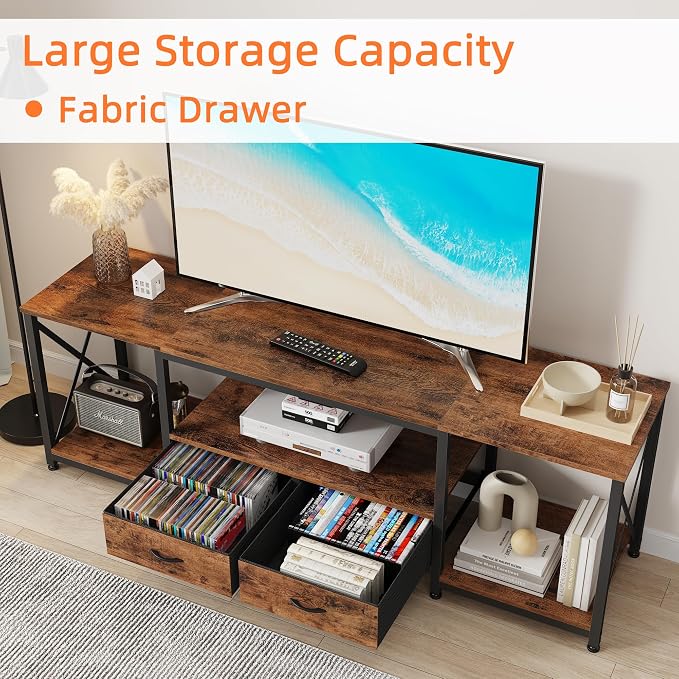 GYIIYUO TV Stand with Fabric Drawers - Image 5