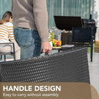 Devoko Patio Chaise Lounge Sets Outdoor Rattan Adjustable Back 3 Pieces - Image 4