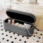 Busaurus Storage Ottoman Bench 49.2 Inch Upholstered Fabric Storage Bench - Image 3