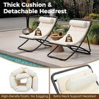 Outdoor Chaise Lounge Chair Set of 2, Patio Chaise Lounge Recliner, Poolside - Image 9