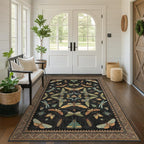 Washable 5x7 Black Rug for Living Room - Image 3