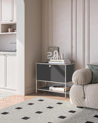 Metal Sidetable with Flap Door, 27.5" Height - Image 7