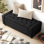 Huatean Home 48" Ottoman with Storage, Upholstered Entryway Bench with Seating - Image 6