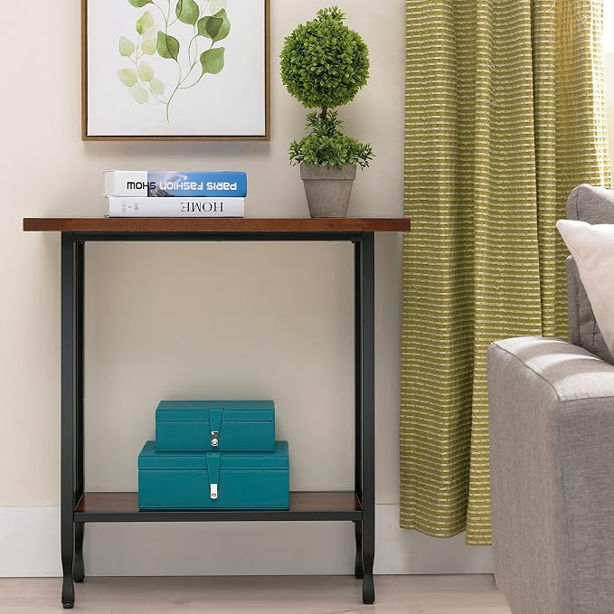 Ironcraft Solid Wood and Metal Console Table - Image 2