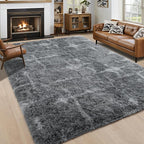 4x6 Grey Fluffy Soft Area Rug Non-Slip by ModernHomeDecor