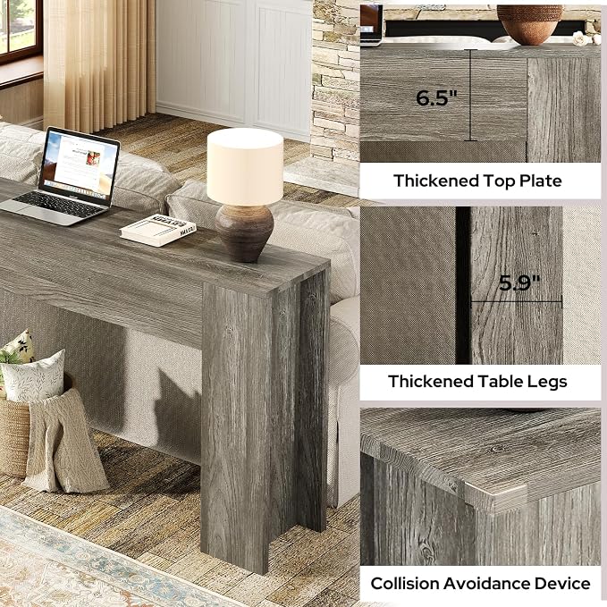 UNIQUITE 63-Inch Long Console Table - Image 3