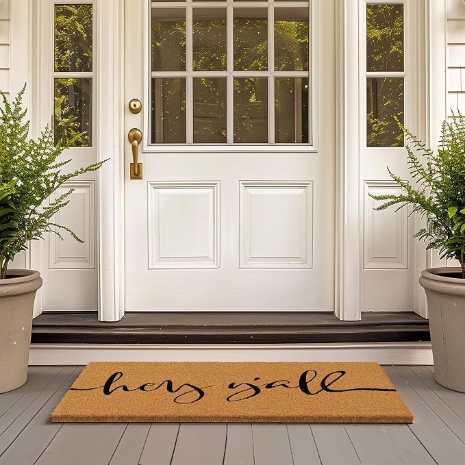 Barnyard Designs Natural Coco Coir Non-Slip Doormat | Heavy-Duty Welcome Mat - Image 2
