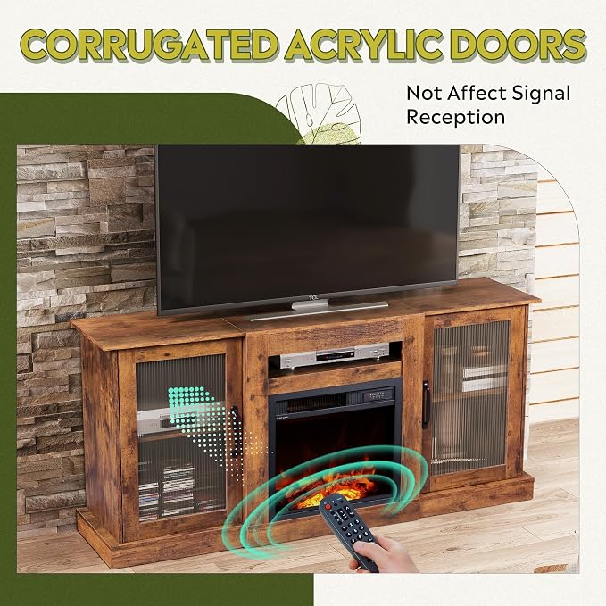 WLIVE Fireplace TV Stand for 65" TV, Entertainment Center - Image 9