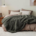 Bedsure GentleSoft Fluffy Olive Green Blankets Queen Size by Unknown