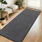 BEQHAUSE Dirt Trapper Door Mat 32"x72", Non-Slip Washable Doormat, Charcoal | by BEQHAUSE