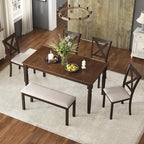 AMERLIFE 6-Piece Farmhouse Dining Table Set - Image 7