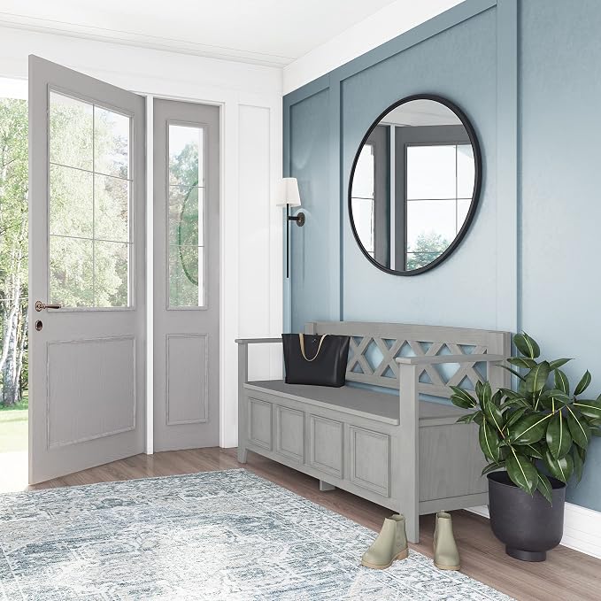 SIMPLIHOME Amherst Entryway Storage Bench - Image 2