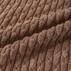 Set of 4 Beige Brown Coffee Decorative Throw Pillow Covers 12x20 Inch Corduroy - Image 7