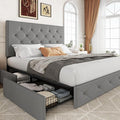 Allewie Upholstered Queen Size Platform Bed Frame by Allewie