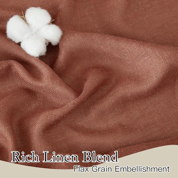 RYB HOME Linen Semi Sheer Curtains - Image 3