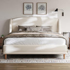 Christopher Knight Home Hazel King Size Bed Frame, Upholstered Platform Bed by ChristopherKnightHome