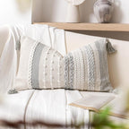 Gray Decorative Lumbar Pillow Cover 14x24, Farmhouse Lumbar Throw Pillow - Image 7
