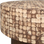 East at Main Mila Brown Coffee Table – Round Boho Pedestal Table - Image 4