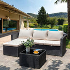 Shintenchi 4 Pieces Patio Furniture Sets, Outdoor Sofa Patio Sectional Sets All - Image 8
