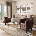 BELLEZE Accent Barrel Chair, Club Tub Sofa Corner Chair - Image 5