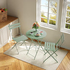 3-Piece Folding Bistro Set, Outdoor Patio Furniture Set - Image 9