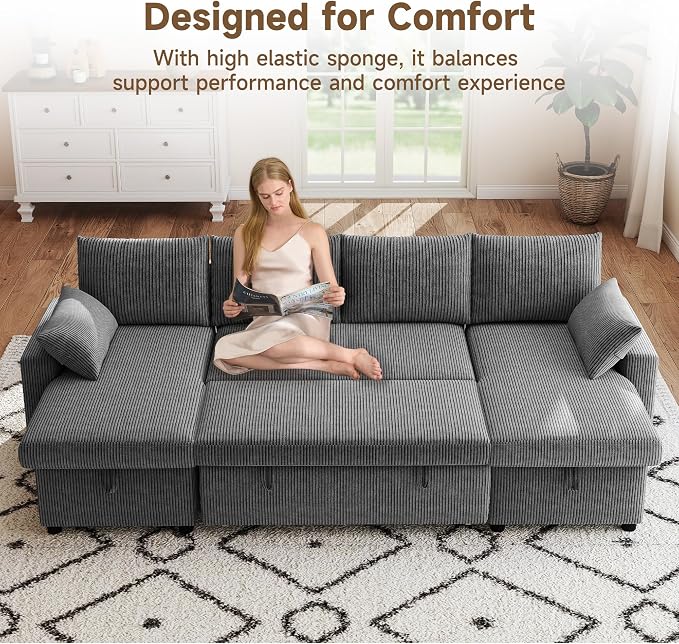 Sofa Bed, Apartment and Sunroom, Dark Gray - Image 6